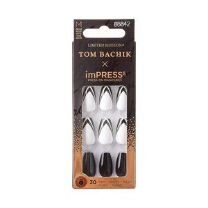 KISS ImPRESS Tom Bachik  Medium Length Nails / Tuxedo Nights